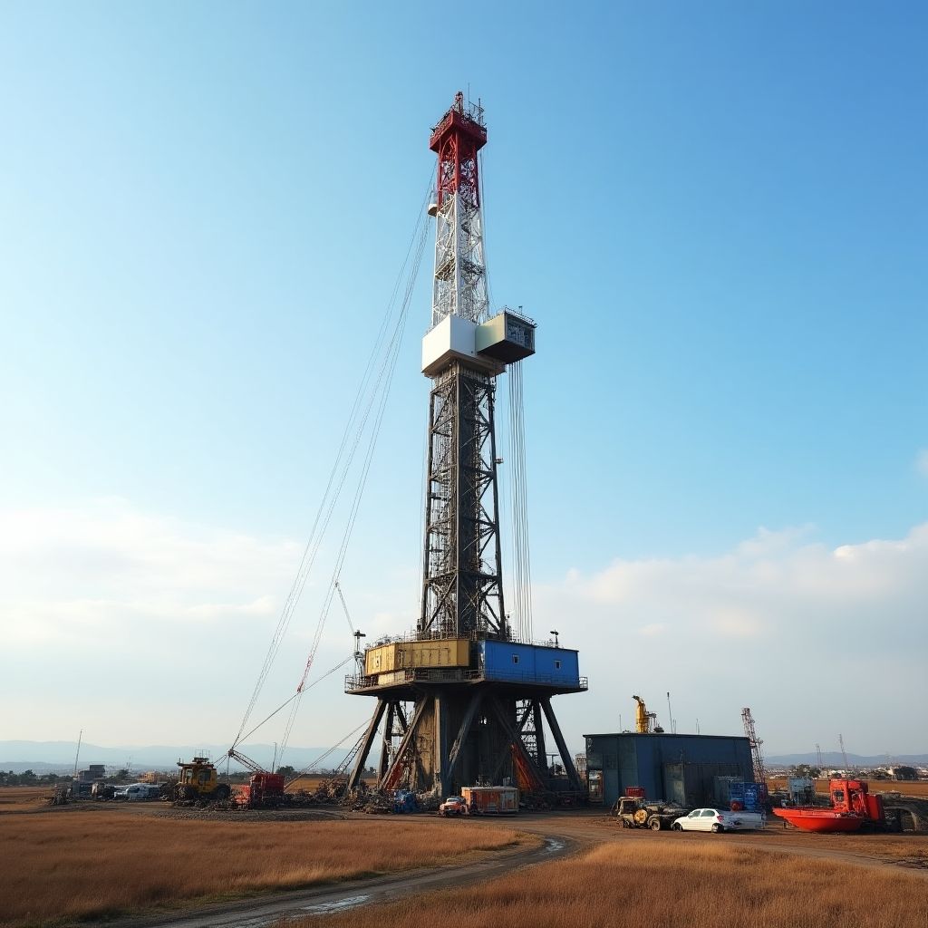 Torre de perforación en operación